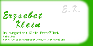 erzsebet klein business card